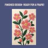 Wild Rose Design - Needle Felting Panel