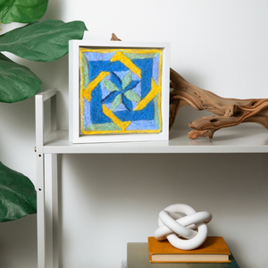 Windmill Star Barn Quilt - Felted Quilt Square