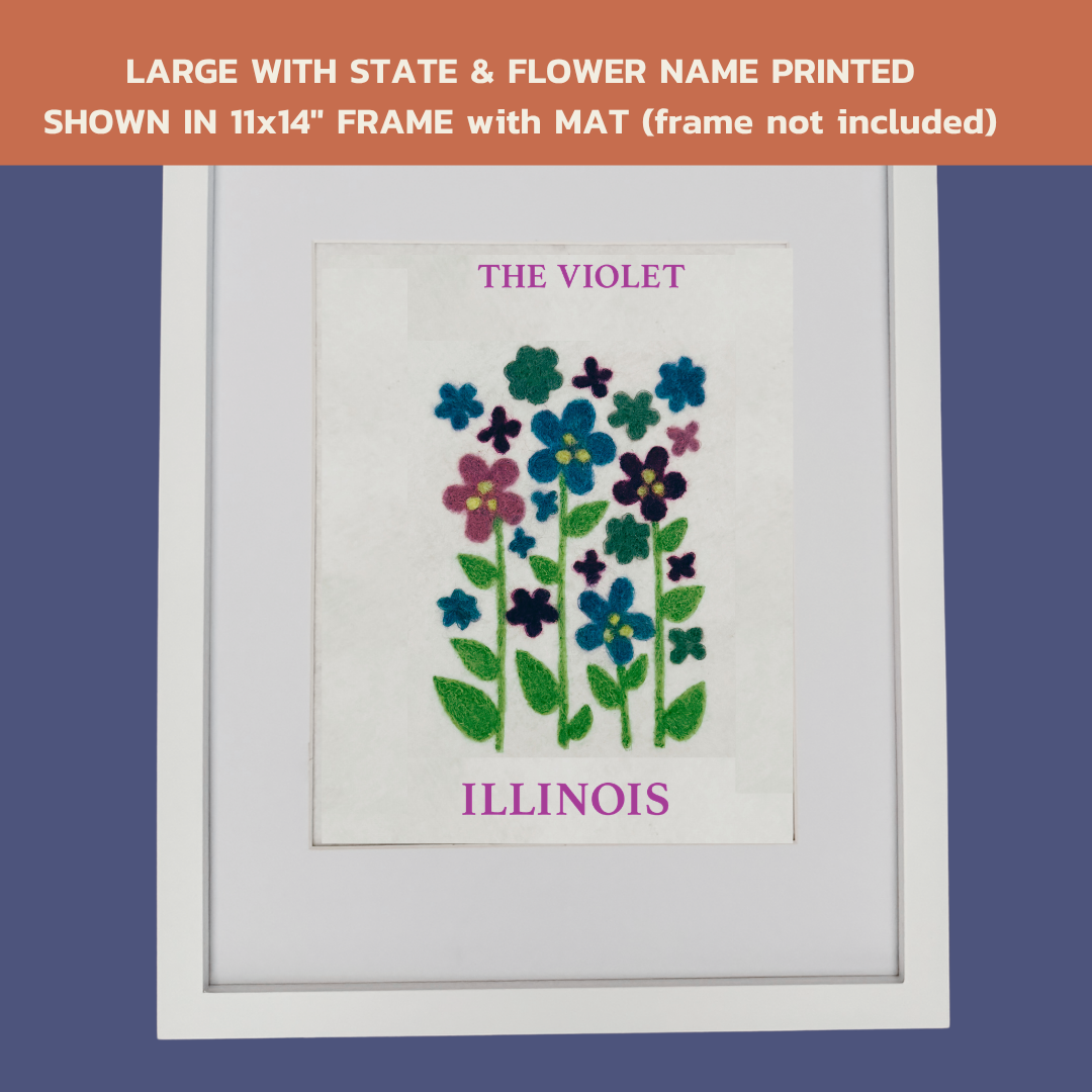 Wood Violet Design - Needle Felting Panel
