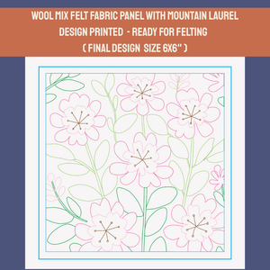 Mountain Laurel - Felted Art Tile