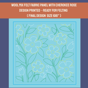 Cherokee Rose- Felted Art Tile