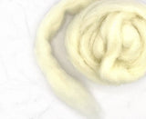 White Carded Corriedale Felting Wool