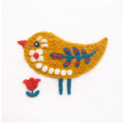 Folk Bird Needle Felting Kit