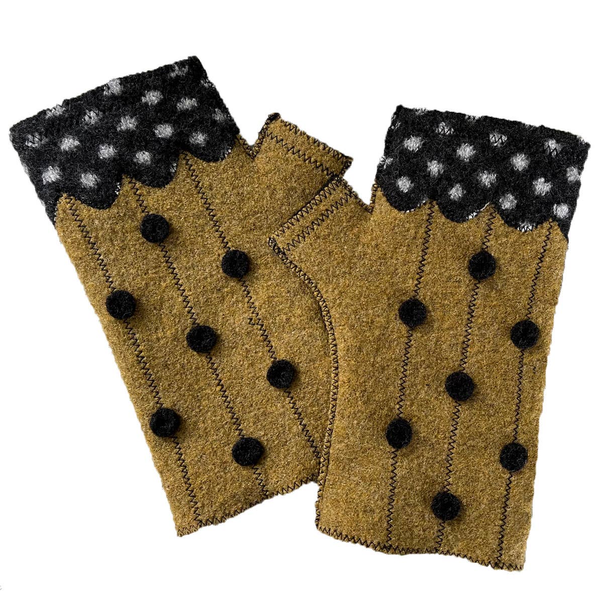 Prairie Dot Fingerless Gloves