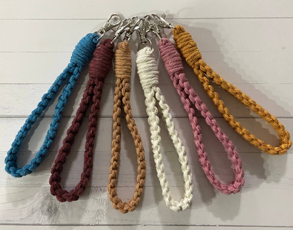 Boho Macrame keychain wristlets