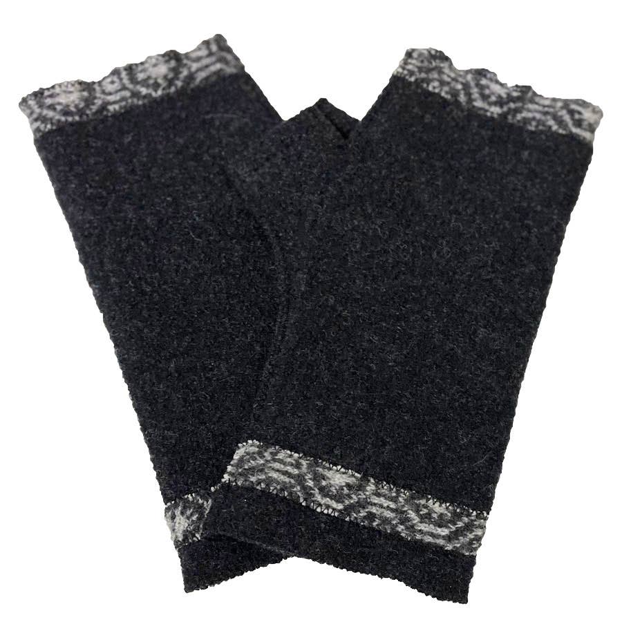 FG071 Mixed Detail Fingerless Gloves