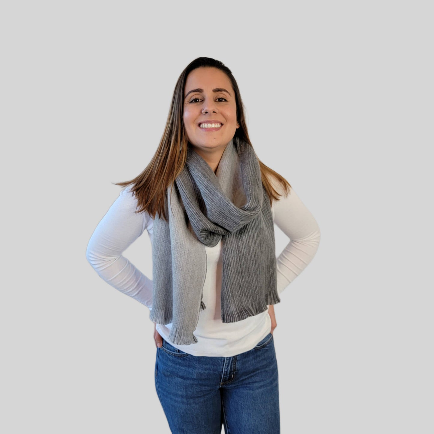 Julia - Reversible Alpaca Wool Scarf