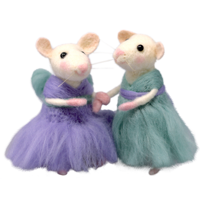 🎀 Sale! Poppy & Daisy Mice Needle Felting Craft Kit