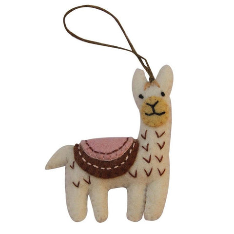 Llama Felt Ornament