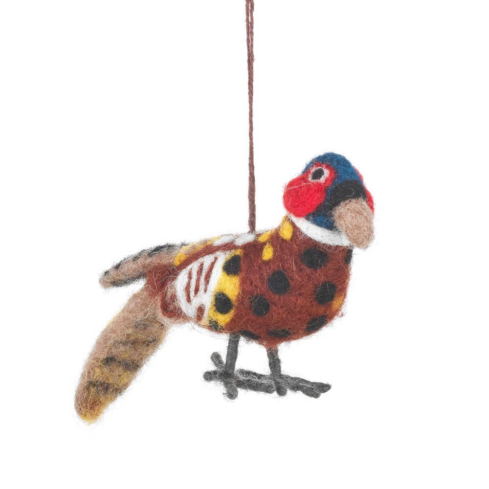 Handmade Pheasant Hanging Fair trade Countryside Decoration