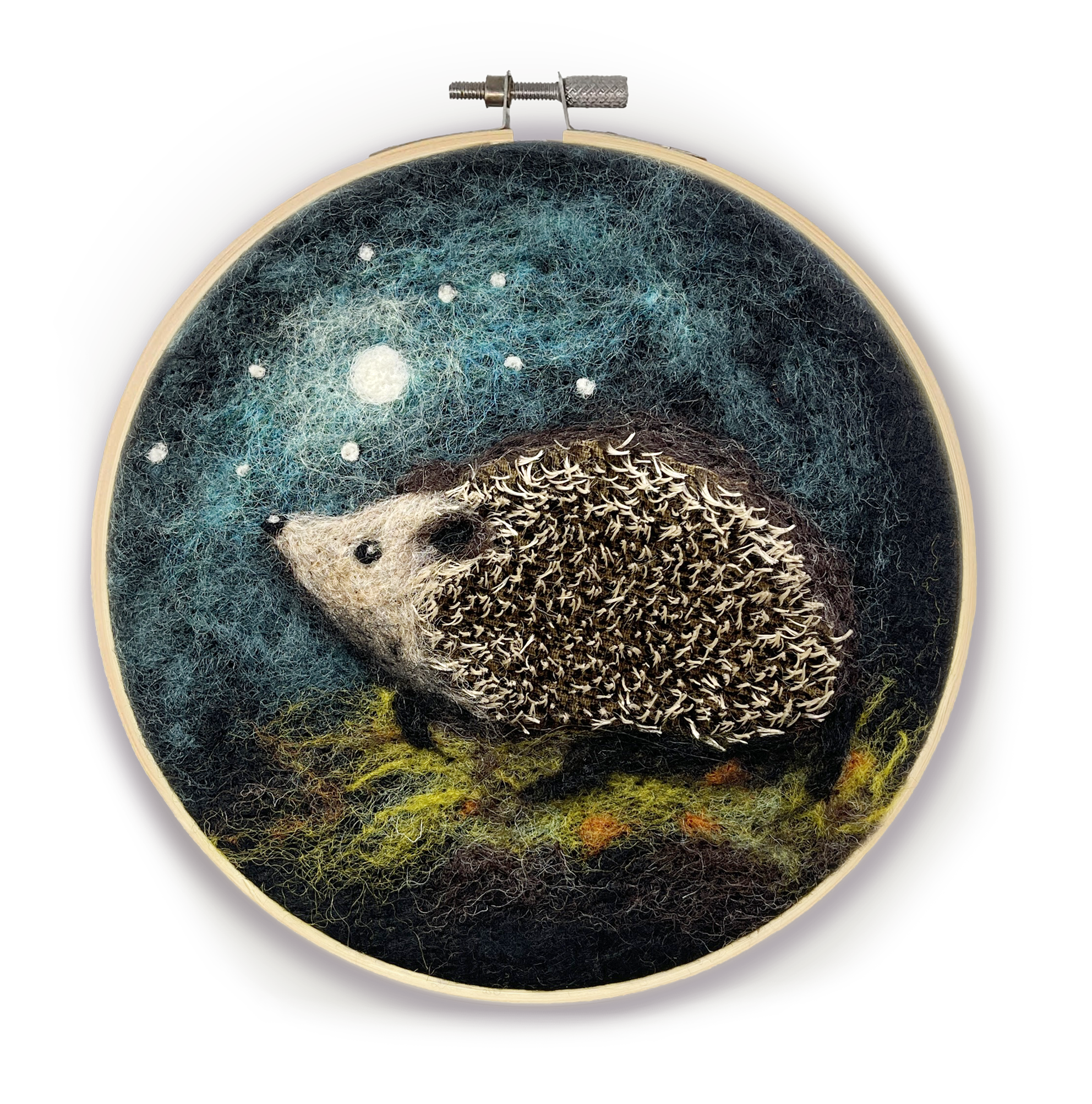 Hedgehog in a Hoop Needle Felting Craft Kit