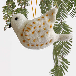 White & Gold Dove Ornament