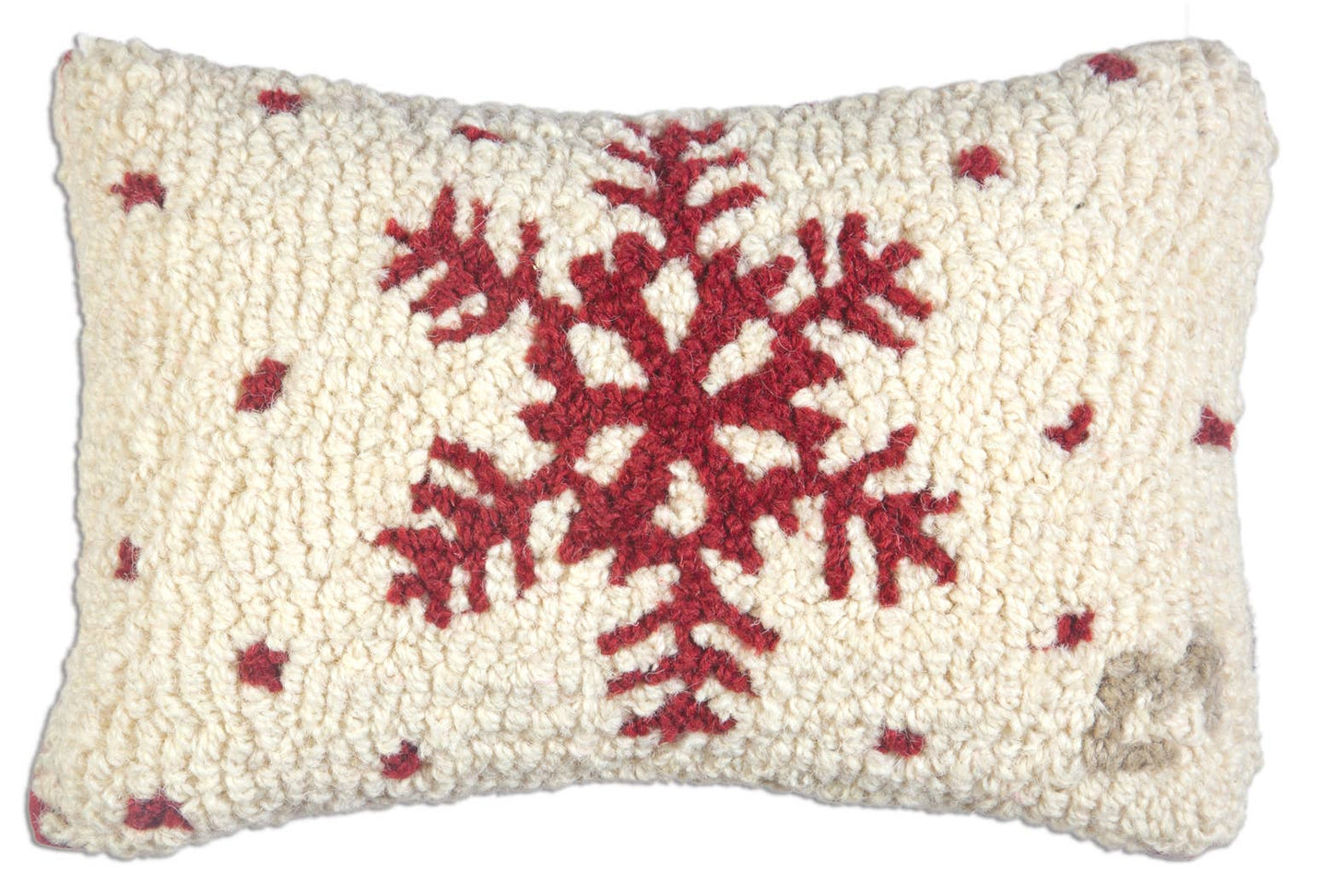 Red Flake Decorative winter Christmas pillow
