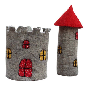 11" Handcrafted Felt Castle