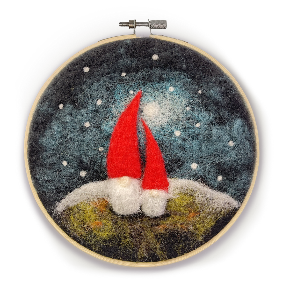 🎀 Sale! Nordic Gnomes in a Hoop Needle Felting Craft Kit
