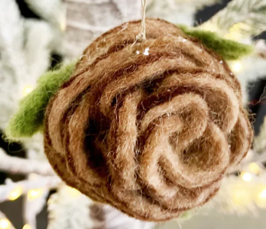 Felted Pinecone - by Janet Marie Felted Ornaments