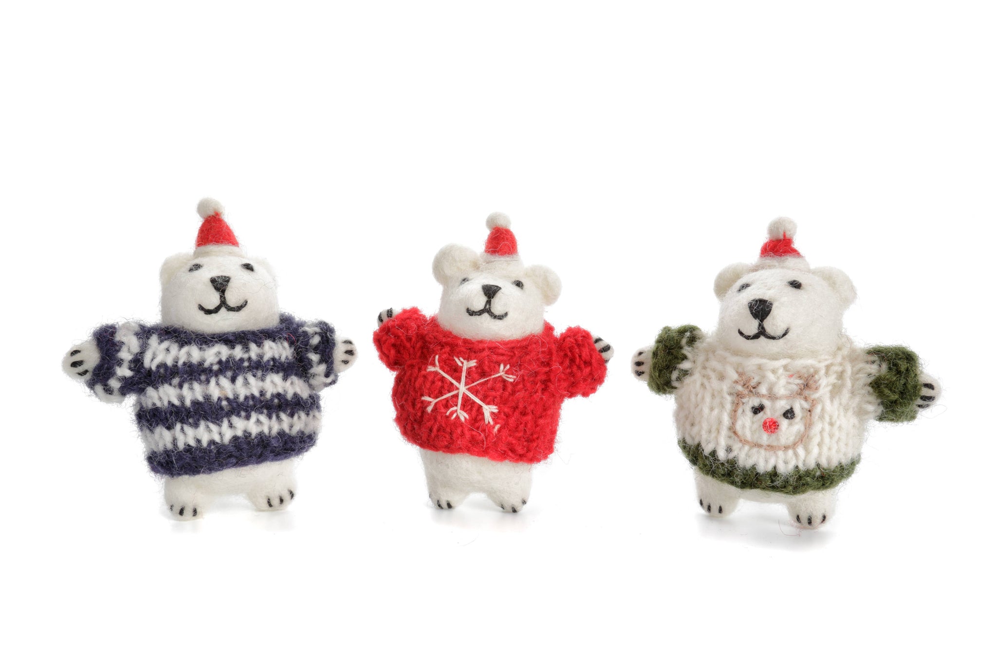 Polar Bear in Handknit Sweater
