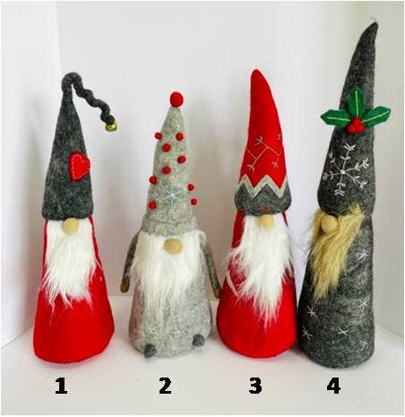 Decorative Felt Gnomes - Tall & Medium Heights