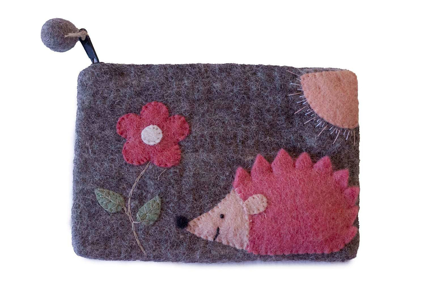 Hedgehog Felt Zipper Pouch