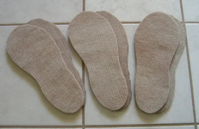 Felted Wool Insoles - Wool + Alpaca from Local Farms