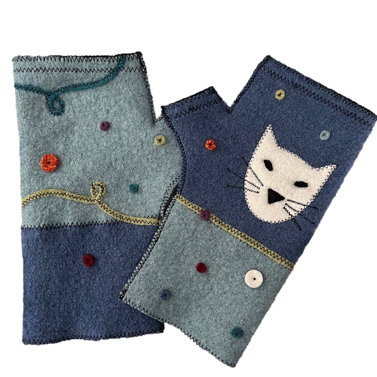 Cool Cat Fingerless Gloves