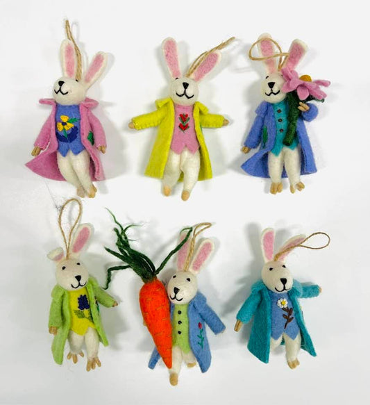 Felt Easter Bunny Ornament Decor