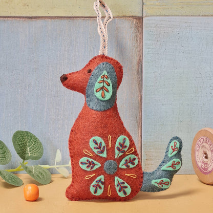 🎀 Sale! Folk Embroidered Dog Felt Craft Mini Kit