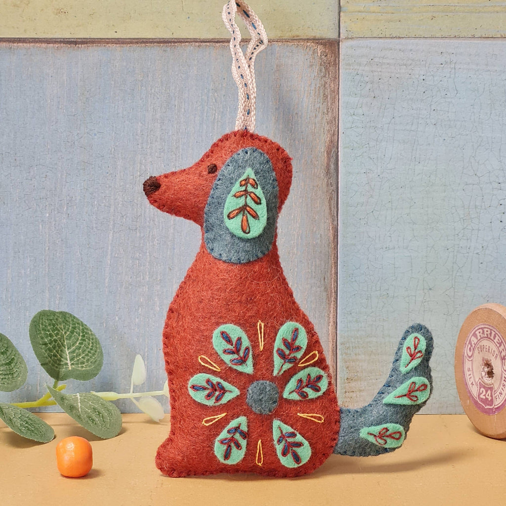 🎀 Sale! Folk Embroidered Dog Felt Craft Mini Kit