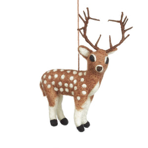 Handmade Felt Stag Reindeer Ornament
