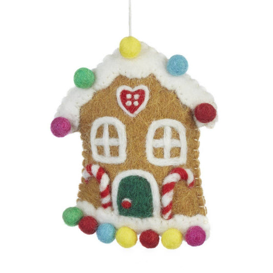 Handmade Felt Gingerbread House Ornament