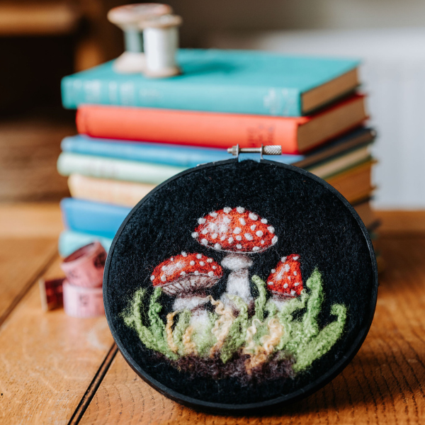 Toadstool Appliqué Hoop Craft Kit