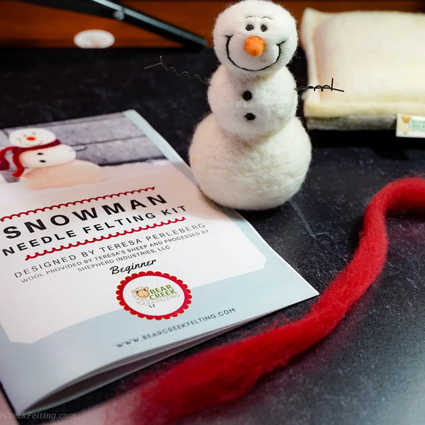 Snowman Needle Felting Kit